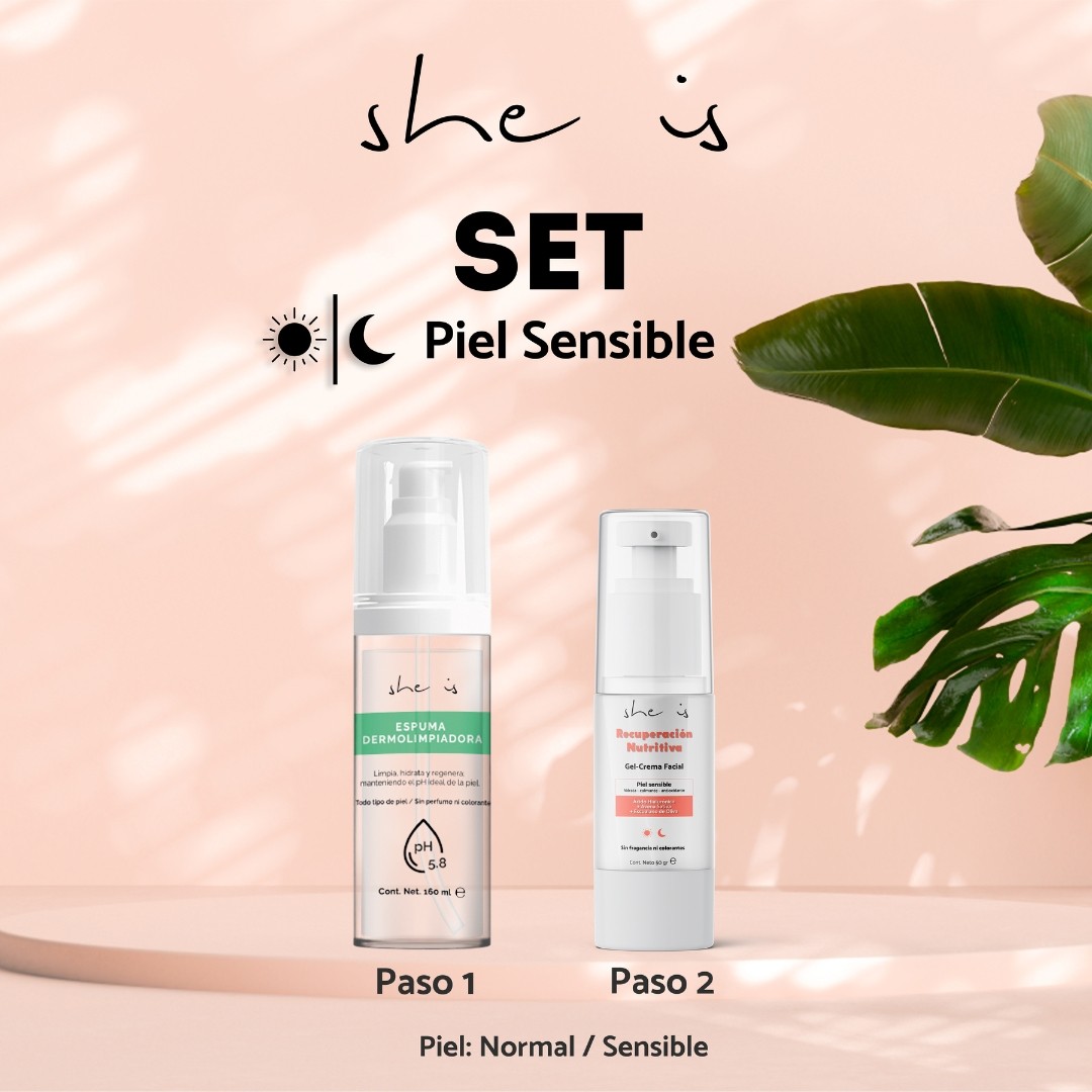 Set Facial para Piel Sensible She is skincare (2 productos) image number null