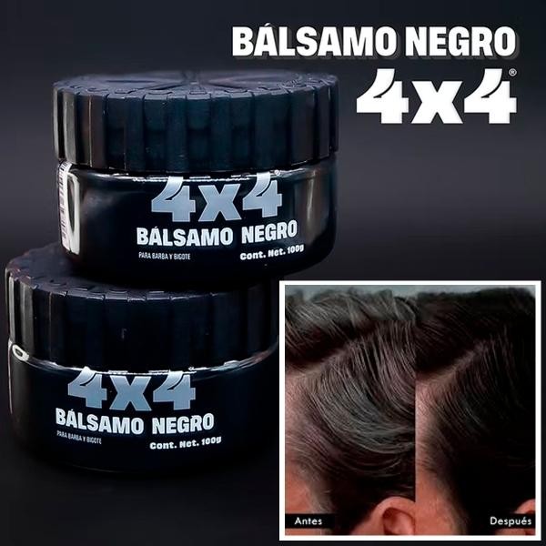 Cera Balsamo Barba Bigote Cubre Canas Color Negro 4x4 100grs image number null