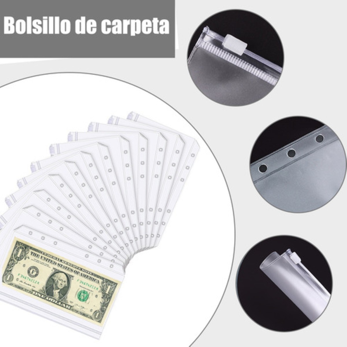 Bolsa De Carpeta De Piel Marmoleo Gris image number null