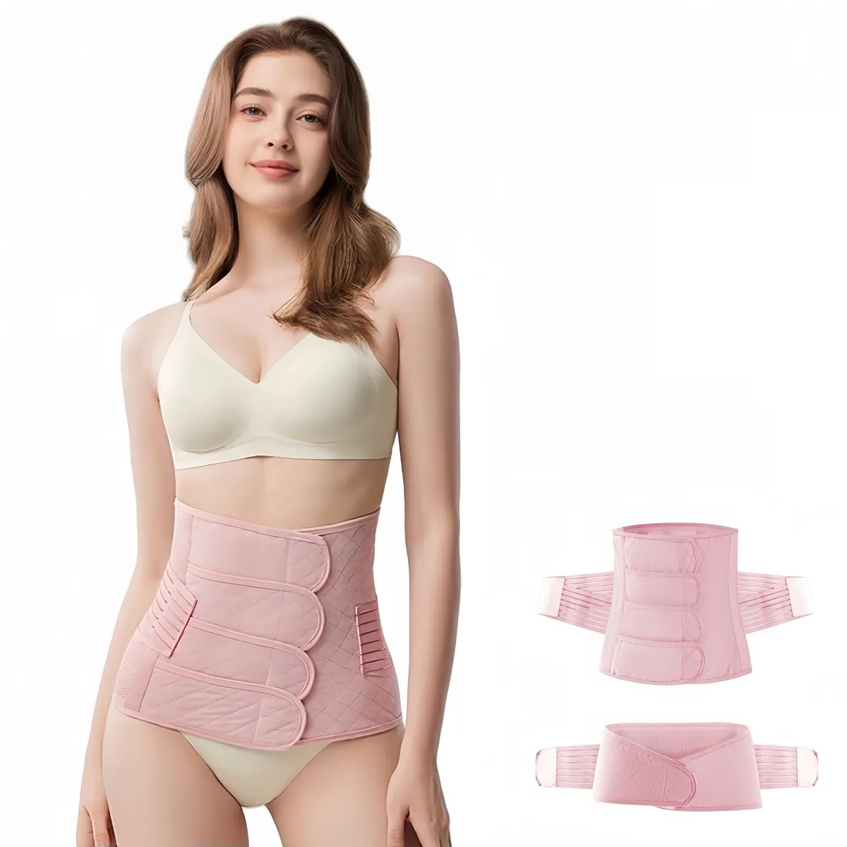 Faja Maternidad 2 En 1 Postparto Rosa Claro Talla : L image number null