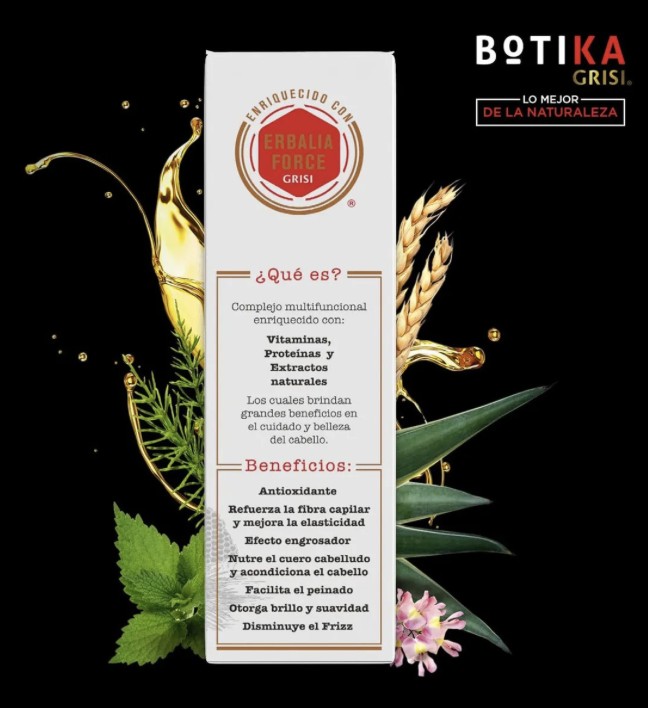 Shampoo Grisi Botika Engrosador Fuerza y Volumen 480ml image number null