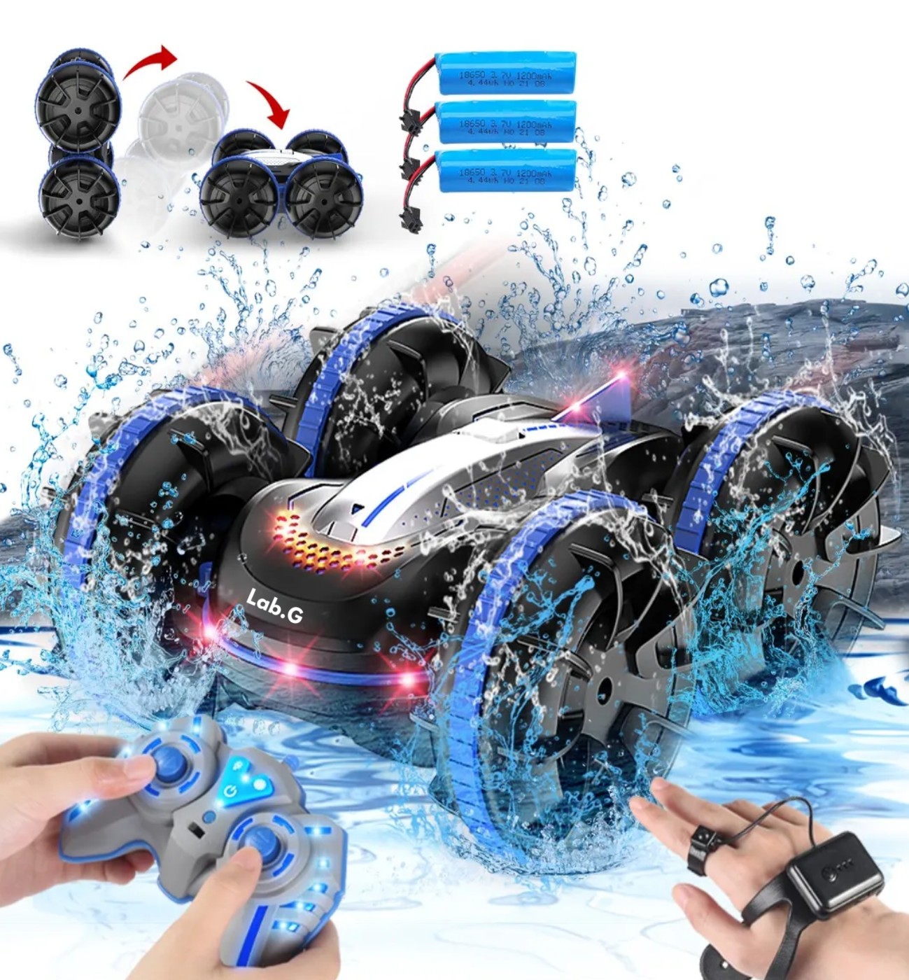 Autos A Control Remoto 4PZ Negro Azul image number null
