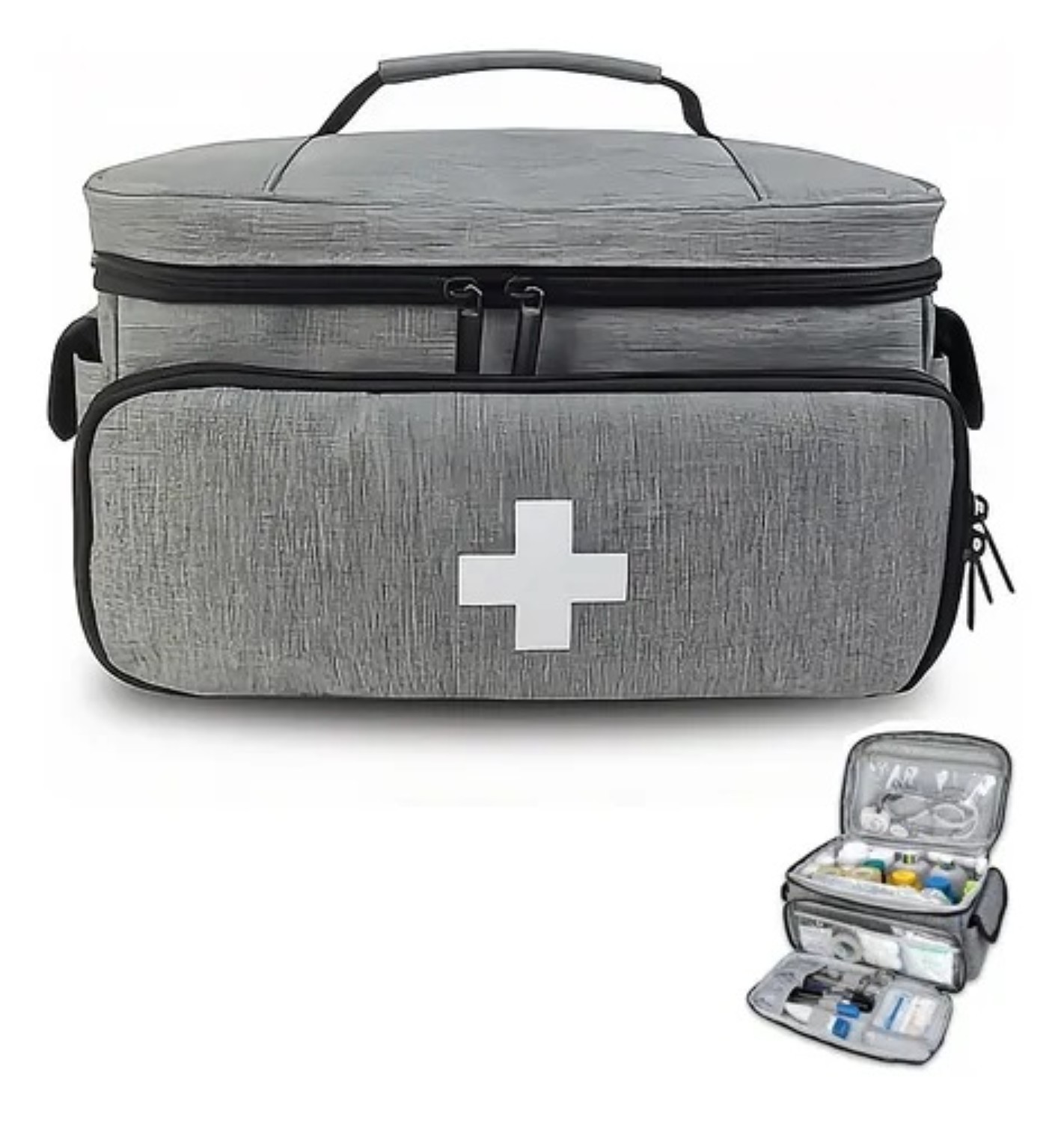 Kit De Primeros Auxilios M&eacute;dicos Port&aacute;tiles, Gris image number null