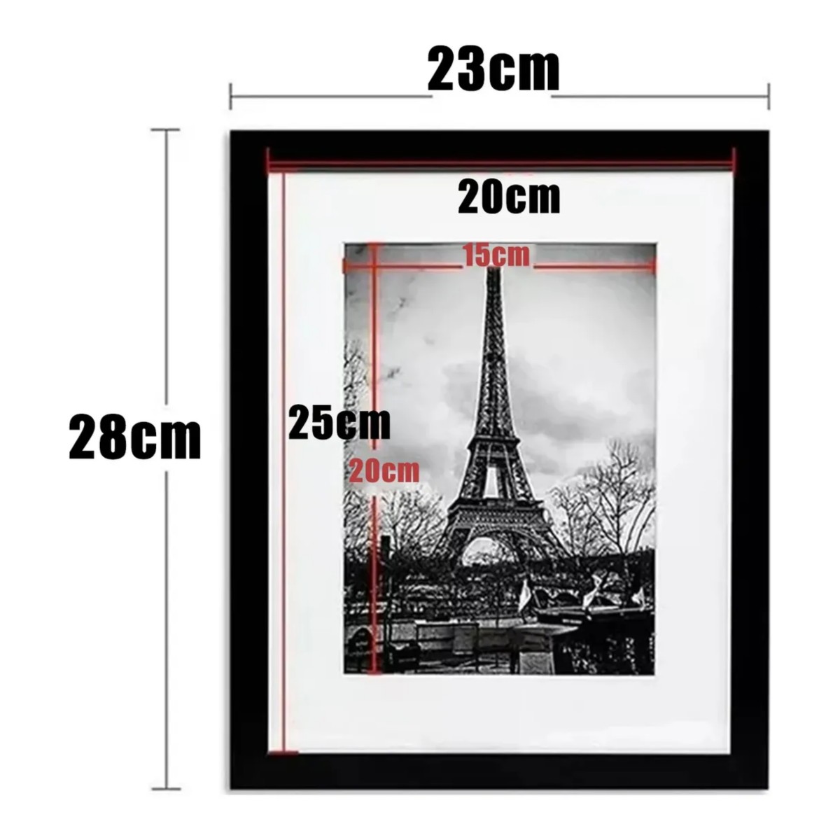 5 Pcs Marco De Fotos Decoraci&oacute;n De Pared O Mesa Negro image number null
