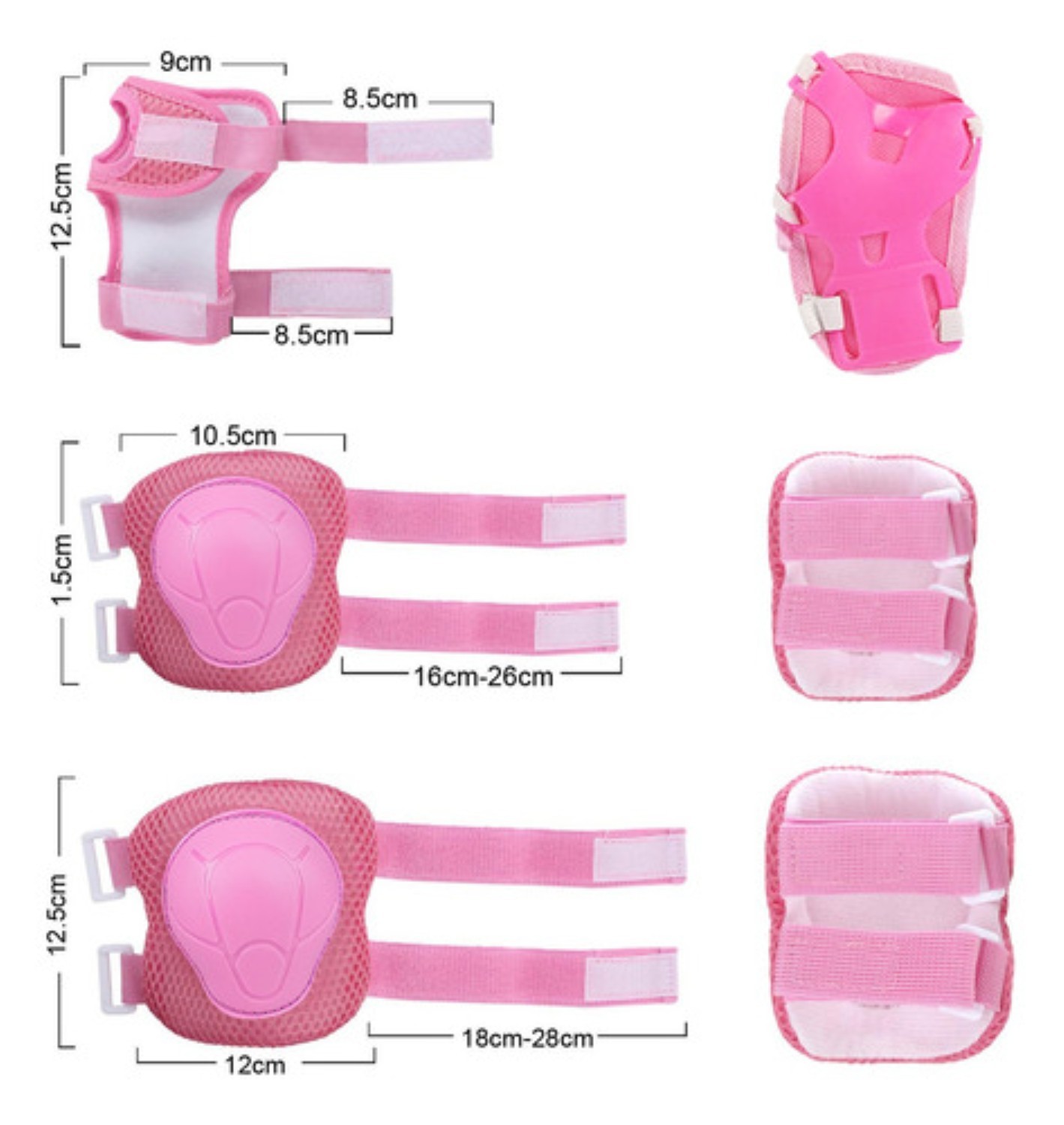 Kits De Protecci&oacute;n De Rodilla Codo Y Manos Para Ni&ntilde;a 7pzs 1 Rosa image number null
