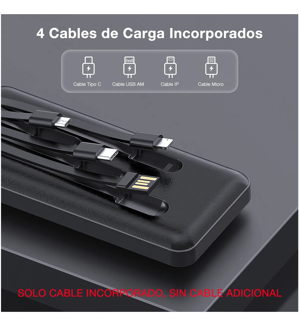 Power Bank Bater&iacute;a Port&aacute;til Carga R&aacute;pida 10000mah Malubero Negro image number null
