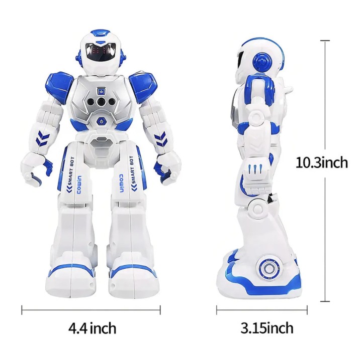 Robot Inteligente de Control Remoto Azul para Ni&ntilde;os, Juguete Rob&oacute;tico Recargable image number null