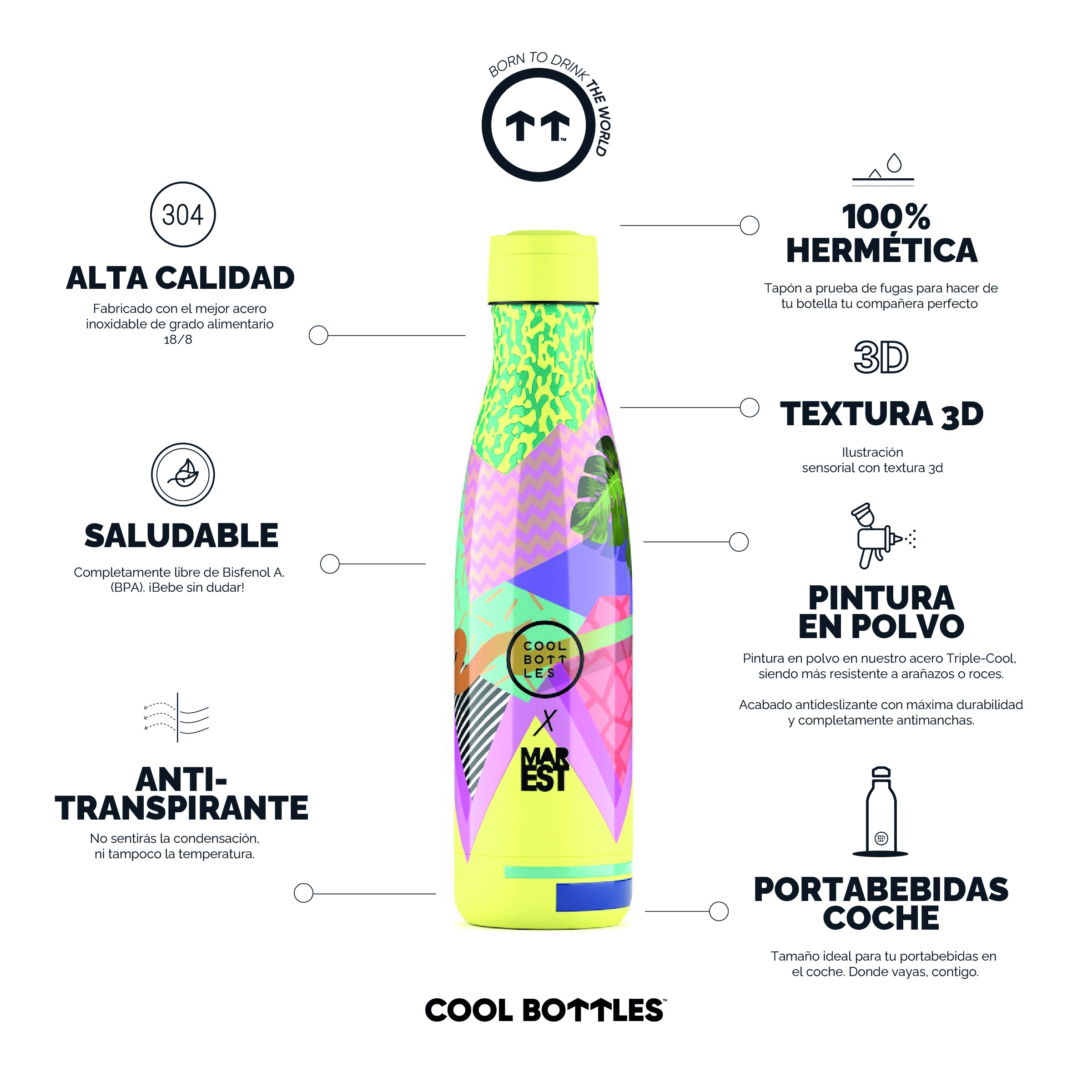 Cool Bottles Botella Termo Mediterranean 500ml by Antonyo Marest image number null