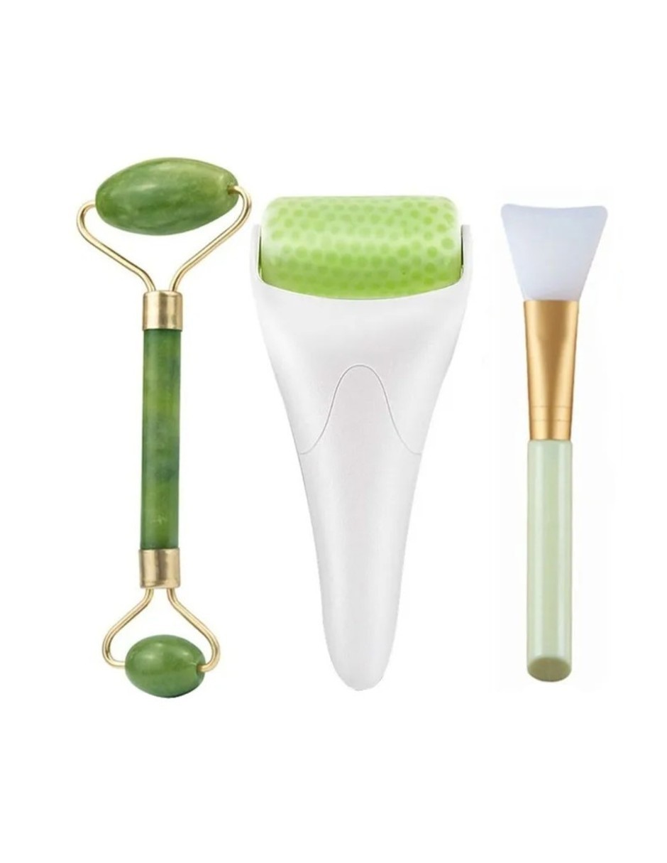 Kit Rodillo Masaje Facial De Jade Antienvejecimiento Traje image number null