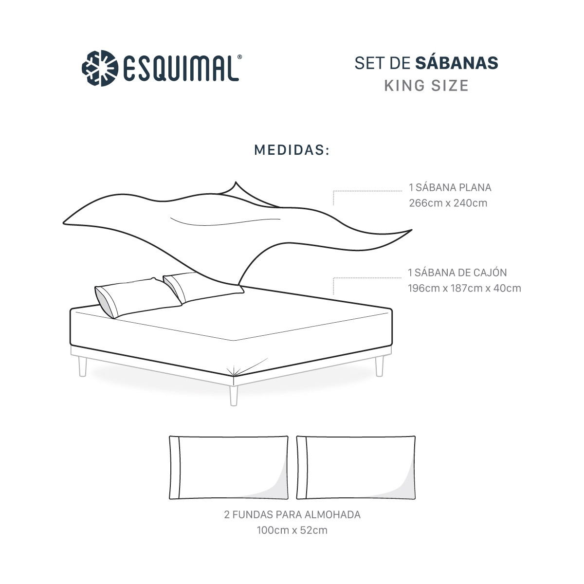 S&aacute;banas King Size De Bamb&uacute; / Bamboo Ultra Suaves Y Frescas Blanco ESQUIMAL. image number null