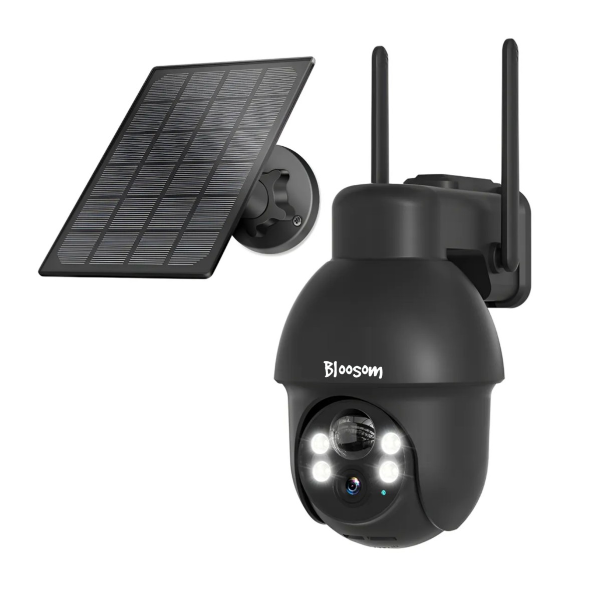 C&aacute;mara De Vigilancia Solar Con Bater&iacute;a Recargable Alexa, Negro image number null