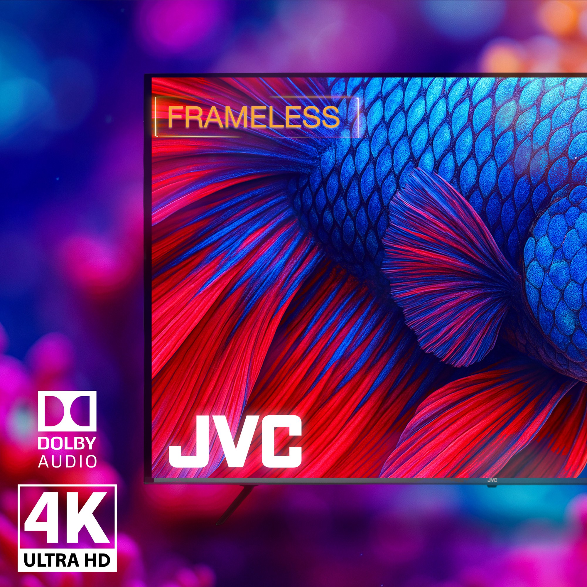 JVC Pantalla Smart TV 86 pulgadas 4K UHD LED Frameless Roku TV Netflix YouTube Prime Video Modelo SI86URF image number null