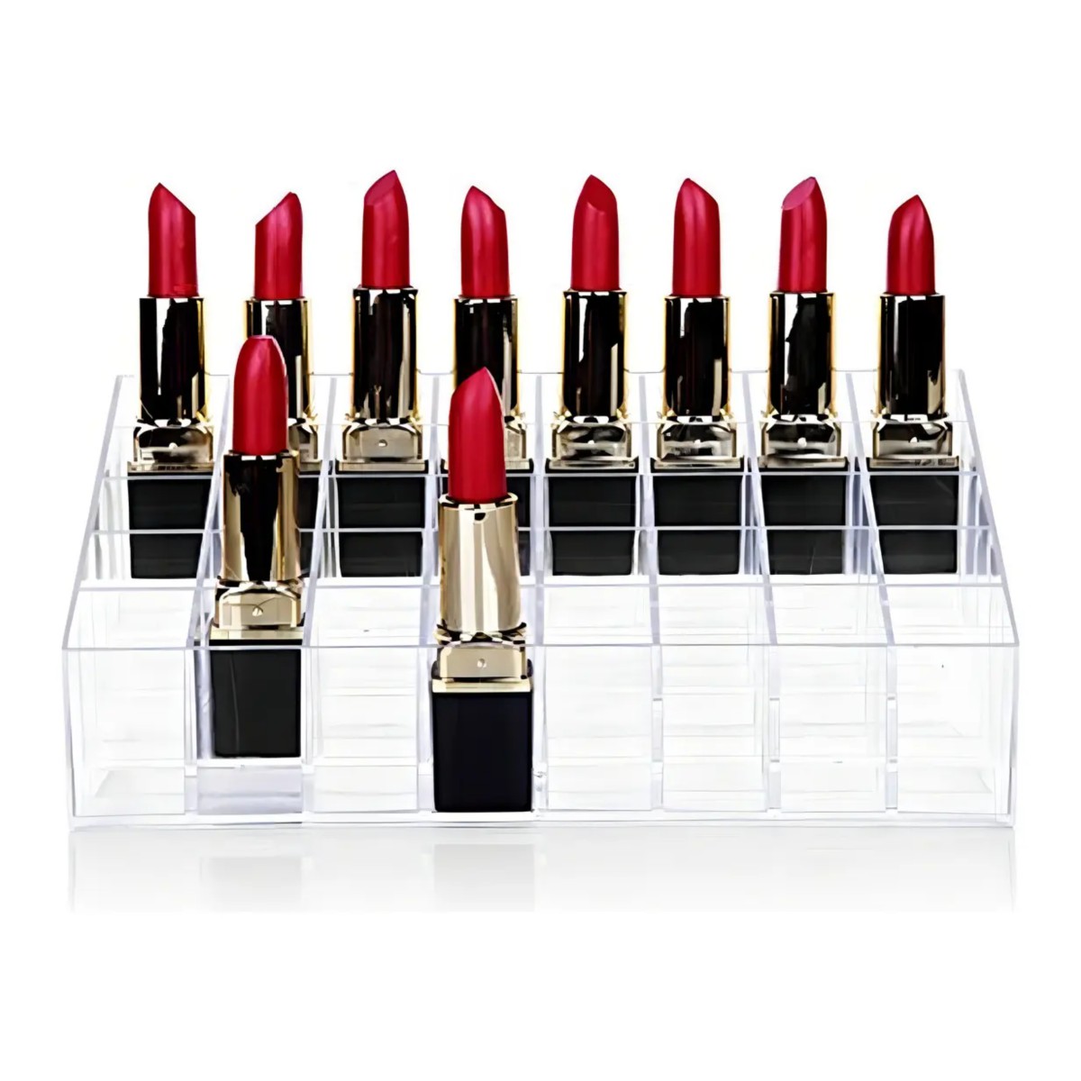 Organizador Para 40 Labiales Exhibidor Acr&iacute;lico Maquillaje Transparente image number null