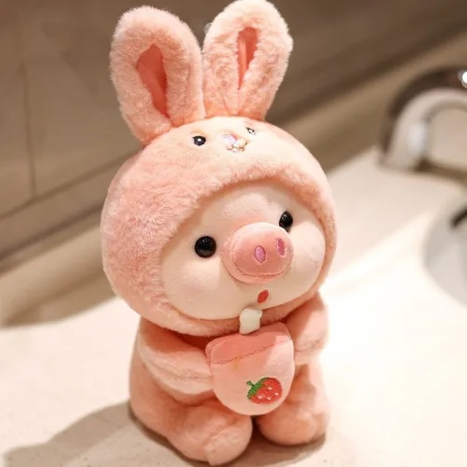 Peluche De Cerdito 25 cm Rosa image number null