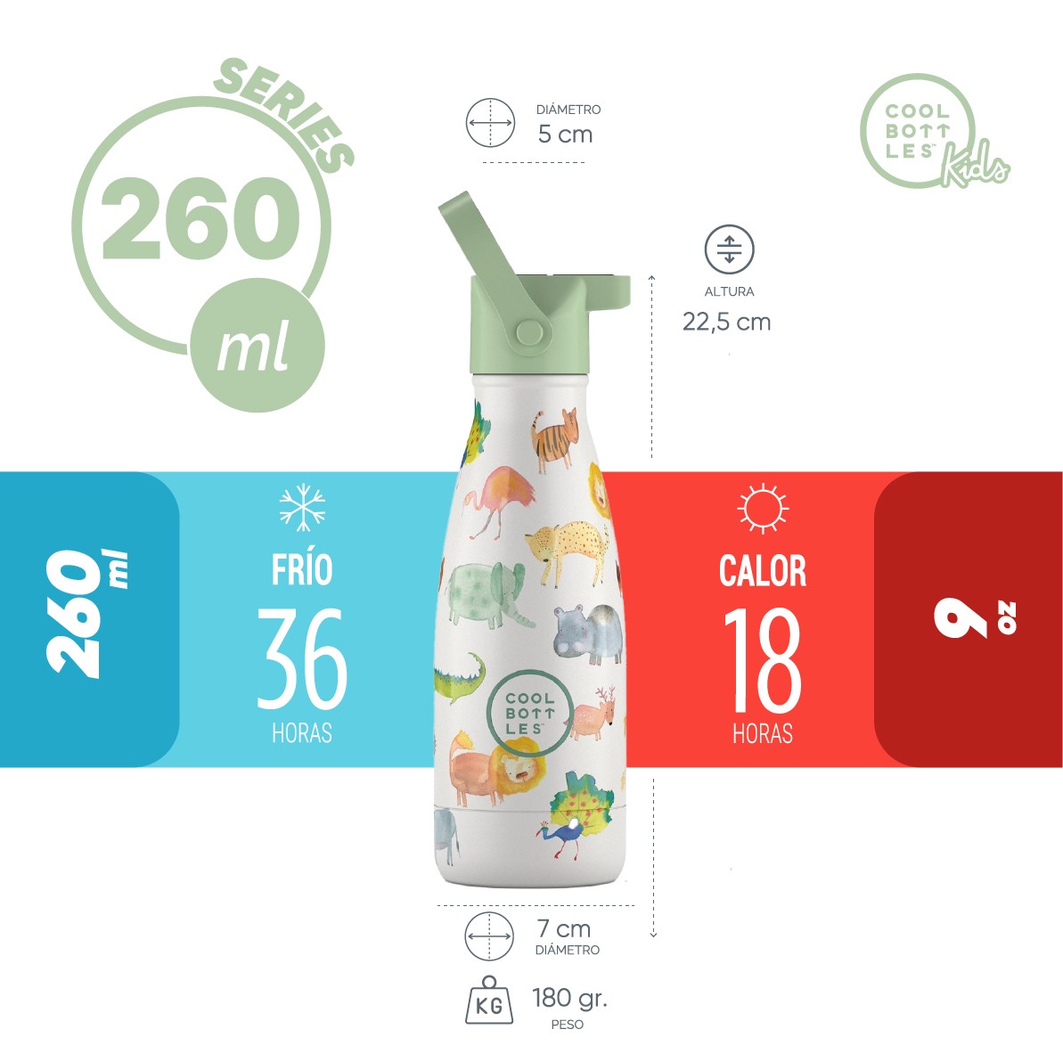 Cool Bottles Botella Termo Infantil African Safari 260ml image number null