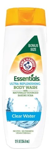 2 PACK - Arm & Hammer Essentials Body Wash Clear Water 443 ml | Con Bicarbonato Natural image number null