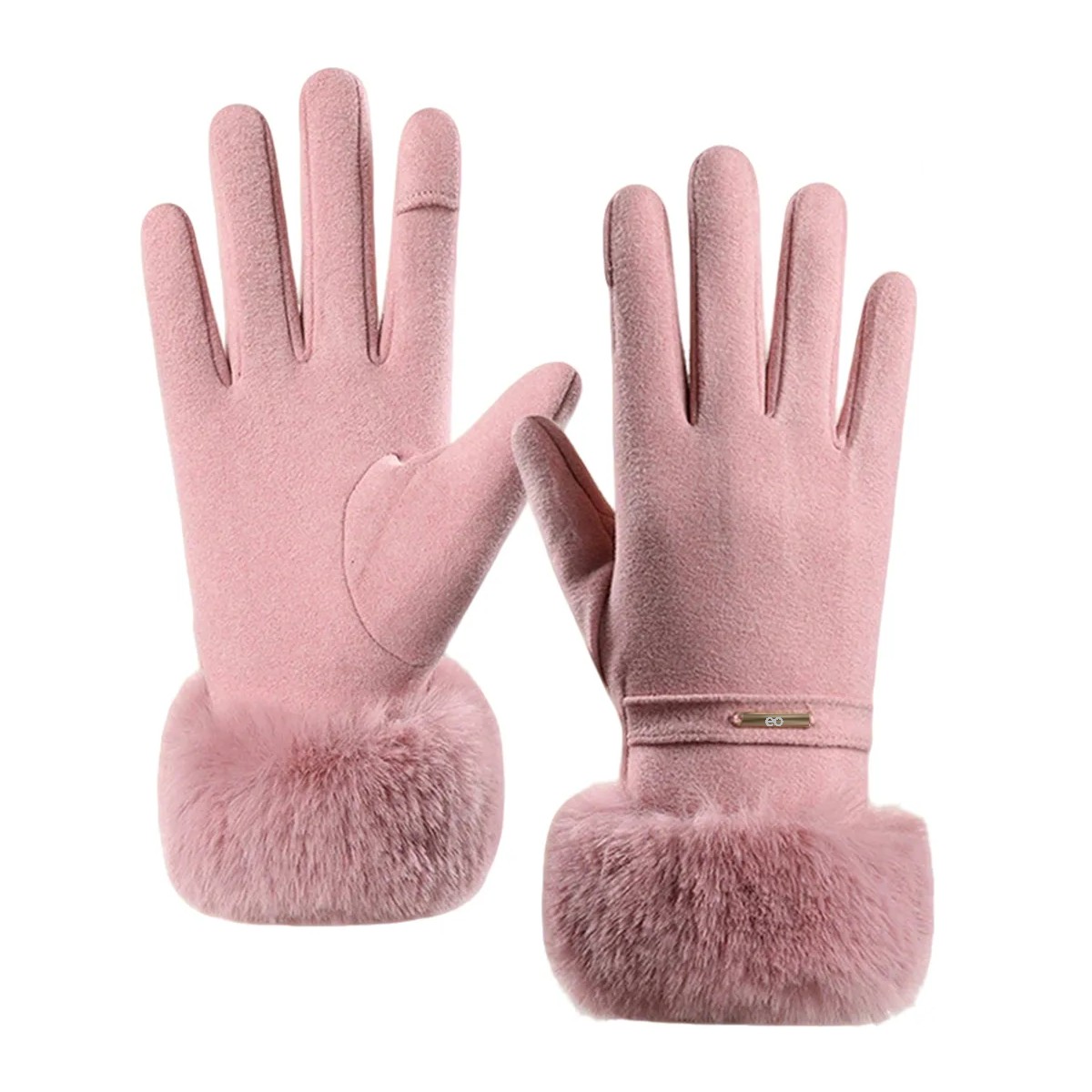 Guantes T&eacute;rmicos Frio De Invierno Para Pantalla T&aacute;cti Mujer Rosa image number null