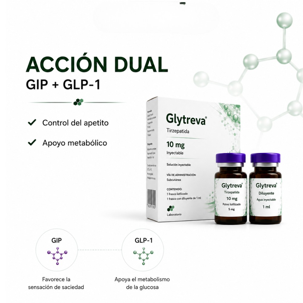 Glytreva&reg; Tirzepatida 5 mg | Tecnolog&iacute;a de &Uacute;ltima Generaci&oacute;n | Presentaci&oacute;n Liofilizada Premium image number null