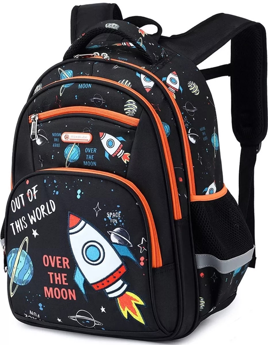 M Mochila escolar Pokachila Escolar 98653 color negro dise&ntilde;o espacial image number null