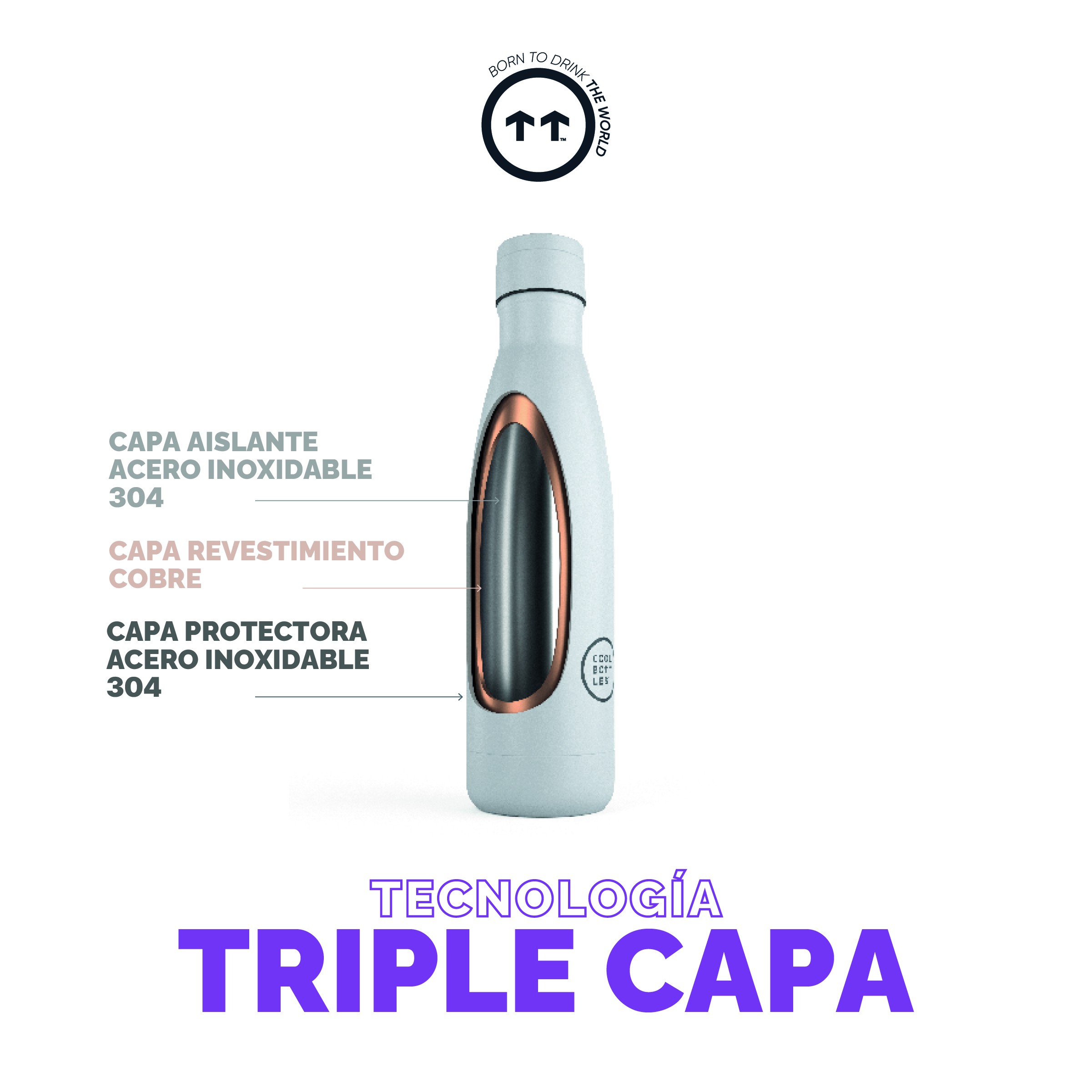 Cool Bottles Botella Termo Vivid Violet 750ml image number null