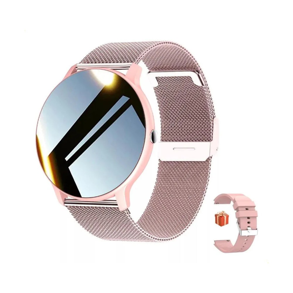"Smartwatch Free Breath ZL02 caja rosa, malla rosa de silicona Rosa " image number null