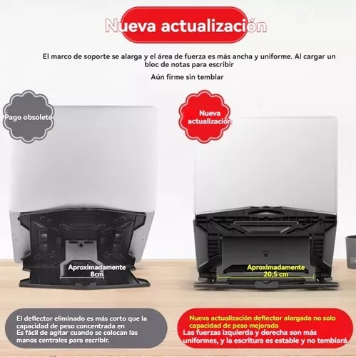 Base Soporte para Laptop Computadora y Telefono Celular Portatil Plegable Ajustable y Ergonomica Color Blanco image number null