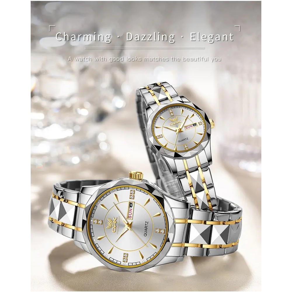 Reloj De Pulsera Empresarial Cuarzo Con Calendario Mujer plata image number null
