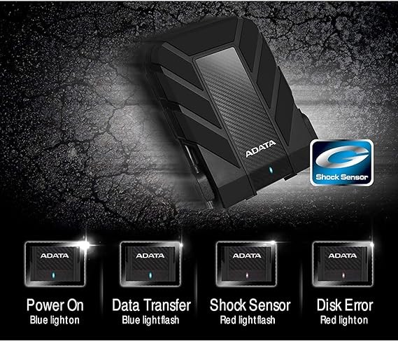 ADATA Disco Duro Externo HDD HD710P, 2 TB,Resistente a golpes,agua y polvo, certificaci&oacute;n grado militar, Color Negro. image number null