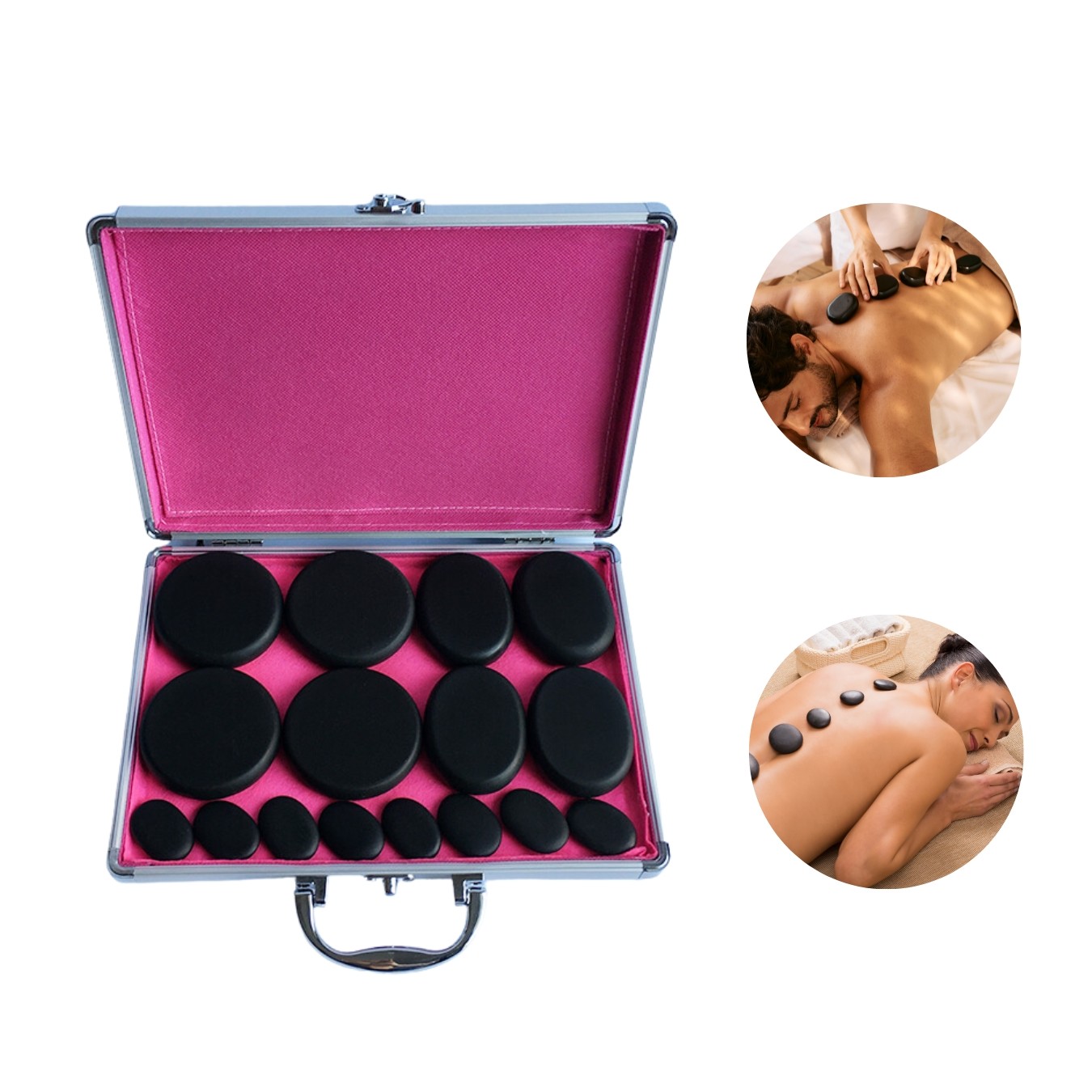 Kit De 16 Piedras Calientes Con Calentador image number null