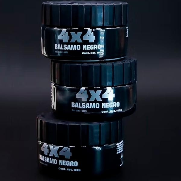 Cera Balsamo Barba Bigote Cubre Canas Color Negro 4x4 100grs image number null