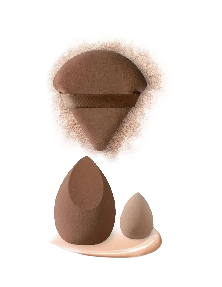 Ccgmdi&reg; 15 Pcs Esponja Maquillaje En Polvo Beauty Blender Con Caja - Marr&oacute;n image number null