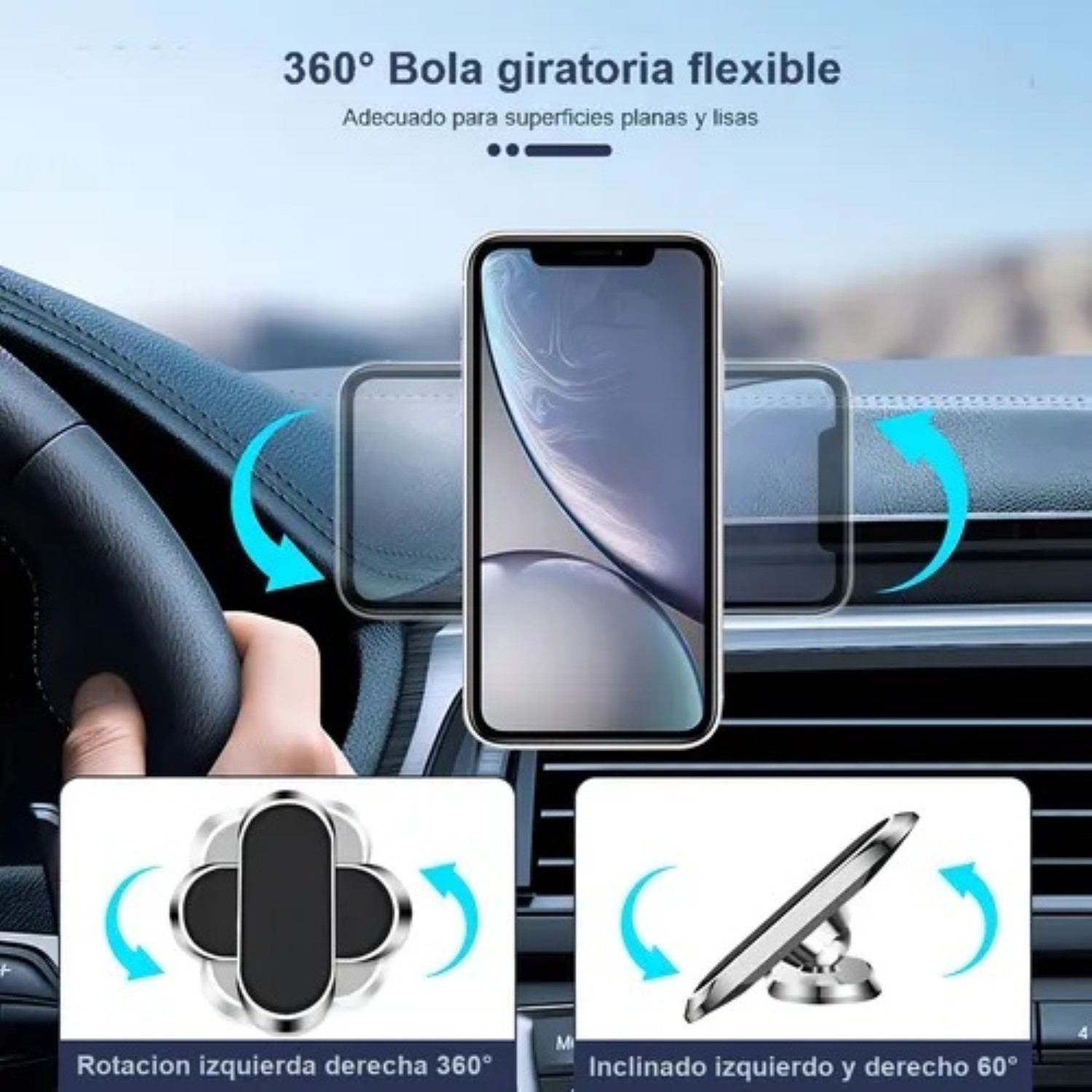 Soporte Magn&eacute;tico Celular Para Auto,base Para Celular Coche 2 Pack image number null