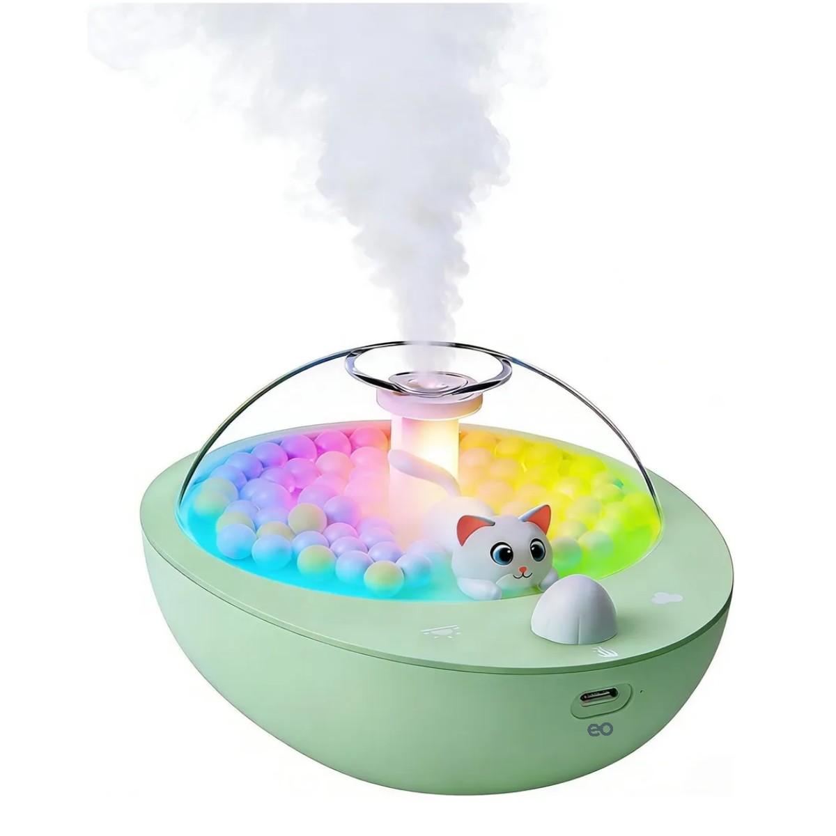 Humidificador De Aire Difusor De Aroma El&eacute;ctrico 220ml Verde Claro image number null