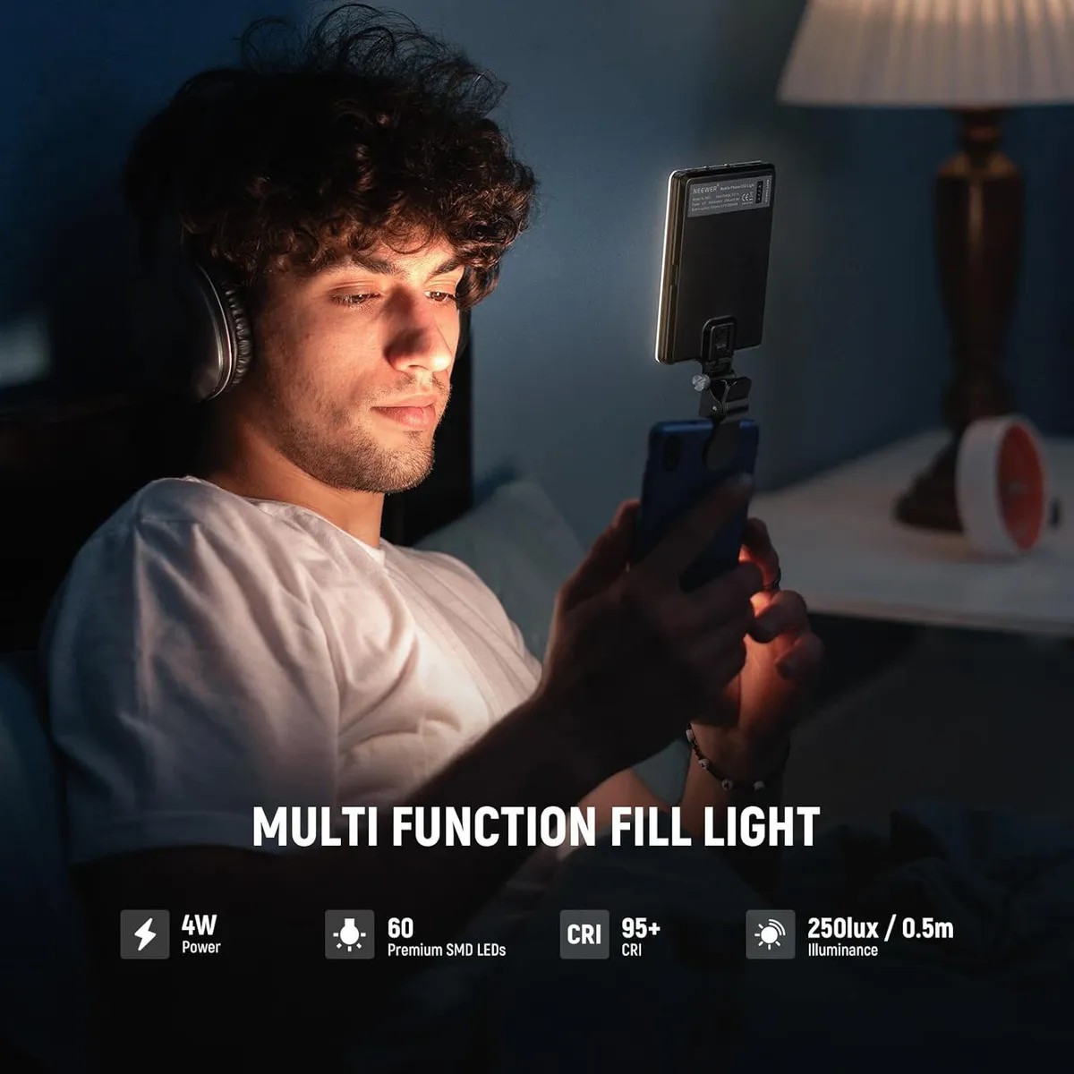 Luz De Celulares/c&aacute;mara L&aacute;mpara, Led Recargable Con 3 Modos De Iluminaci&oacute; image number null