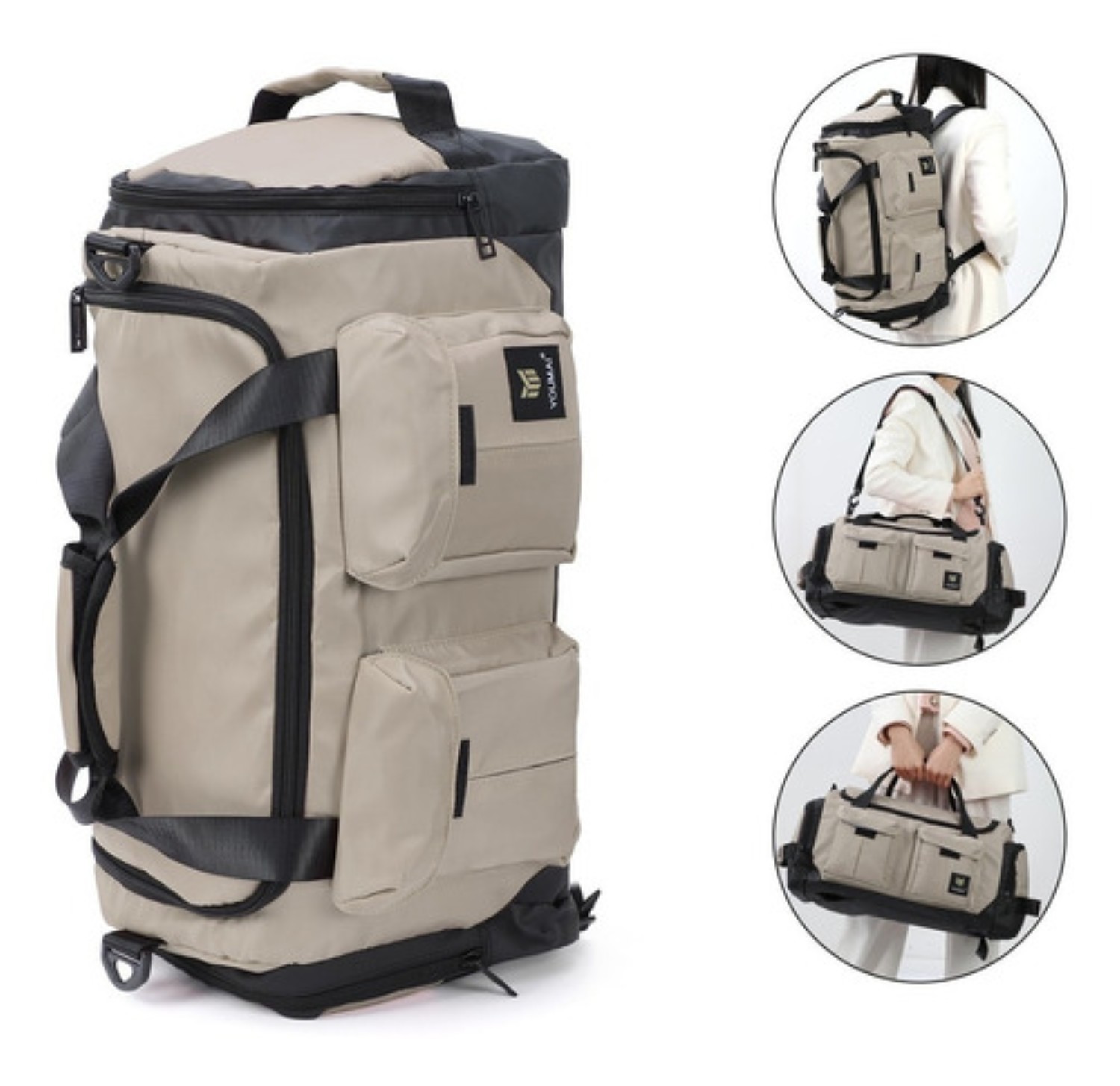 Maleta Deportiva Bolsa Gym Viaje Mochila Moda Fitness caqui image number null