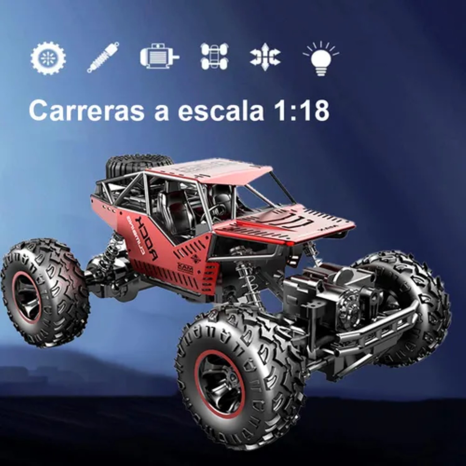 Juguete Control Remoto 4x4 rojo image number null