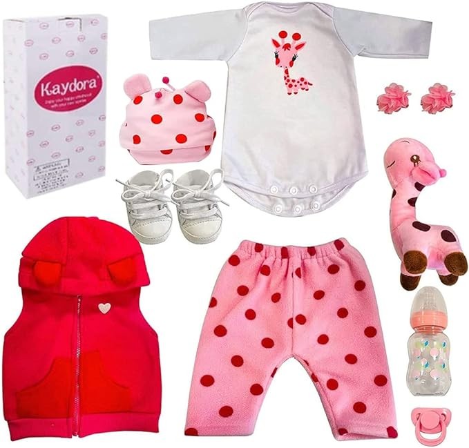 A VOICEPTT Beb&eacute; Reborn Mu&ntilde;eca Simulado Cuerpo Silicona Algod&oacute;n, Reborn Baby Silicone de Juguete 47cm. image number null