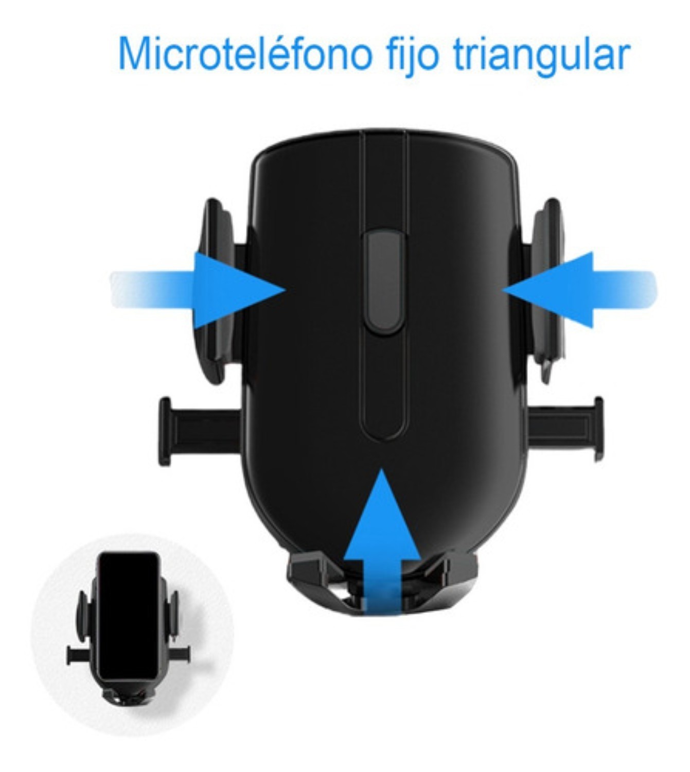 Soporte Para Tel&eacute;fono Para Coche Estable Antichoque Negro image number null