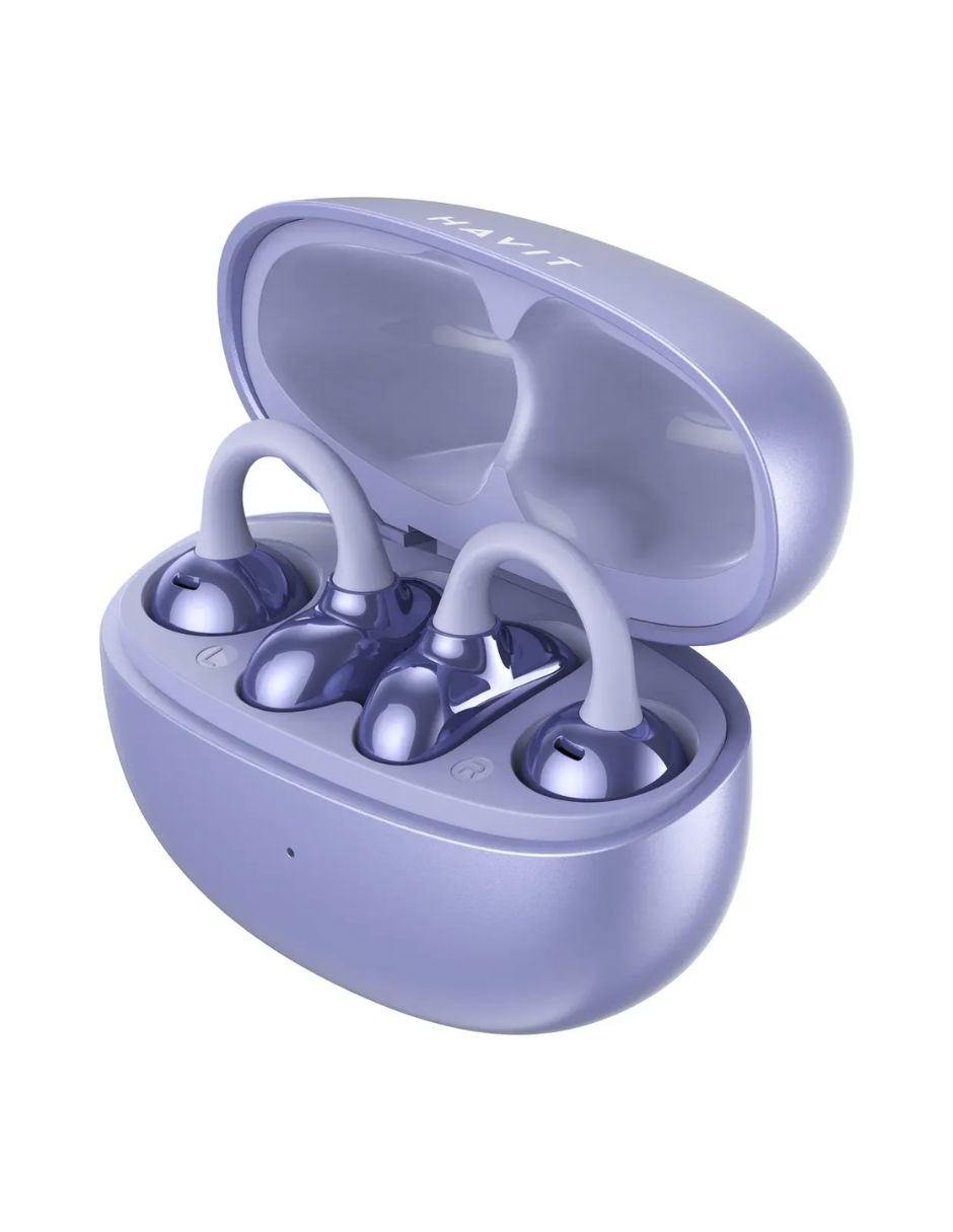 Aud&iacute;fonos Open Ear Havit Bluetooth 5.4 Deportivos Morado image number null