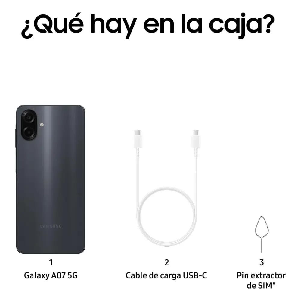 Samsung A07 64gb + 4gb IP54 6.7 50 Mp Telcel Negro image number null
