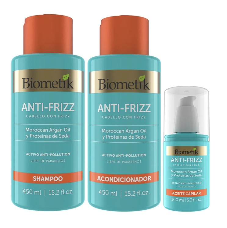 Biometik Kit Antifrizz 3 En 1 Shampoo+acondicionador+aceite image number null