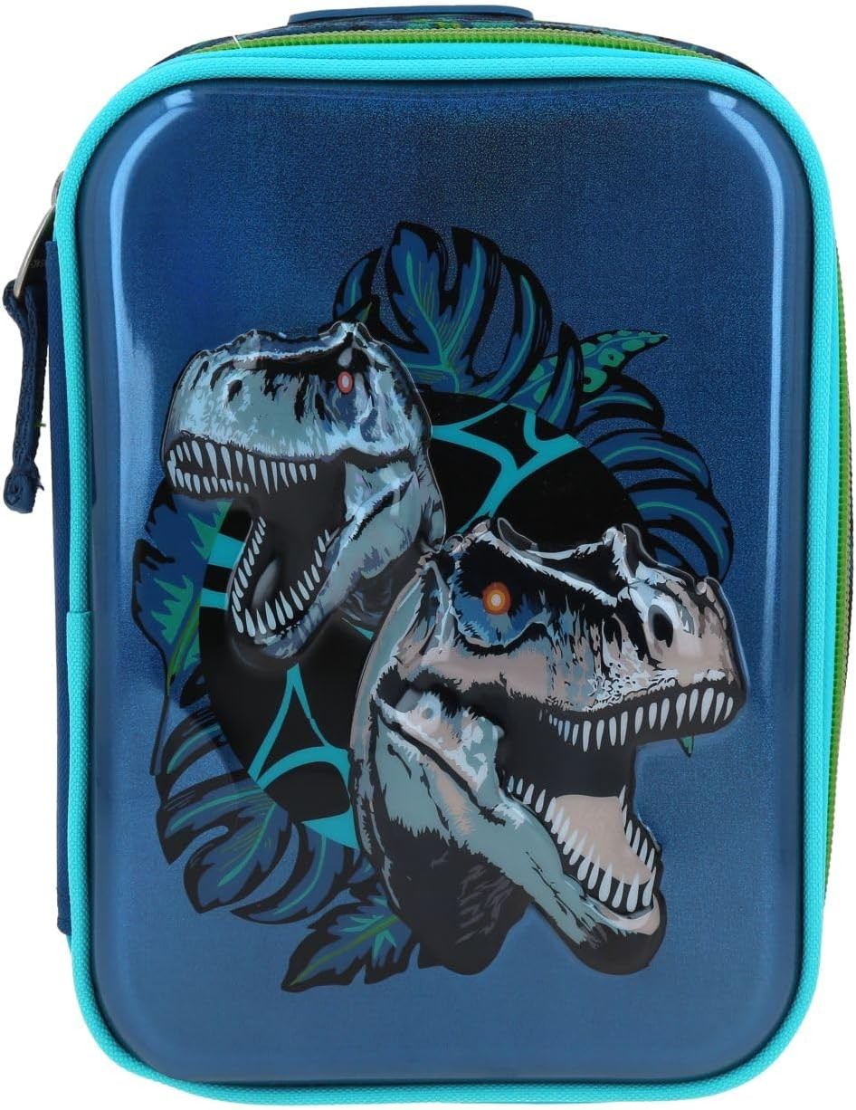 Lapicera Escolar Azul con Dise&ntilde;o de Dinosaurios image number null
