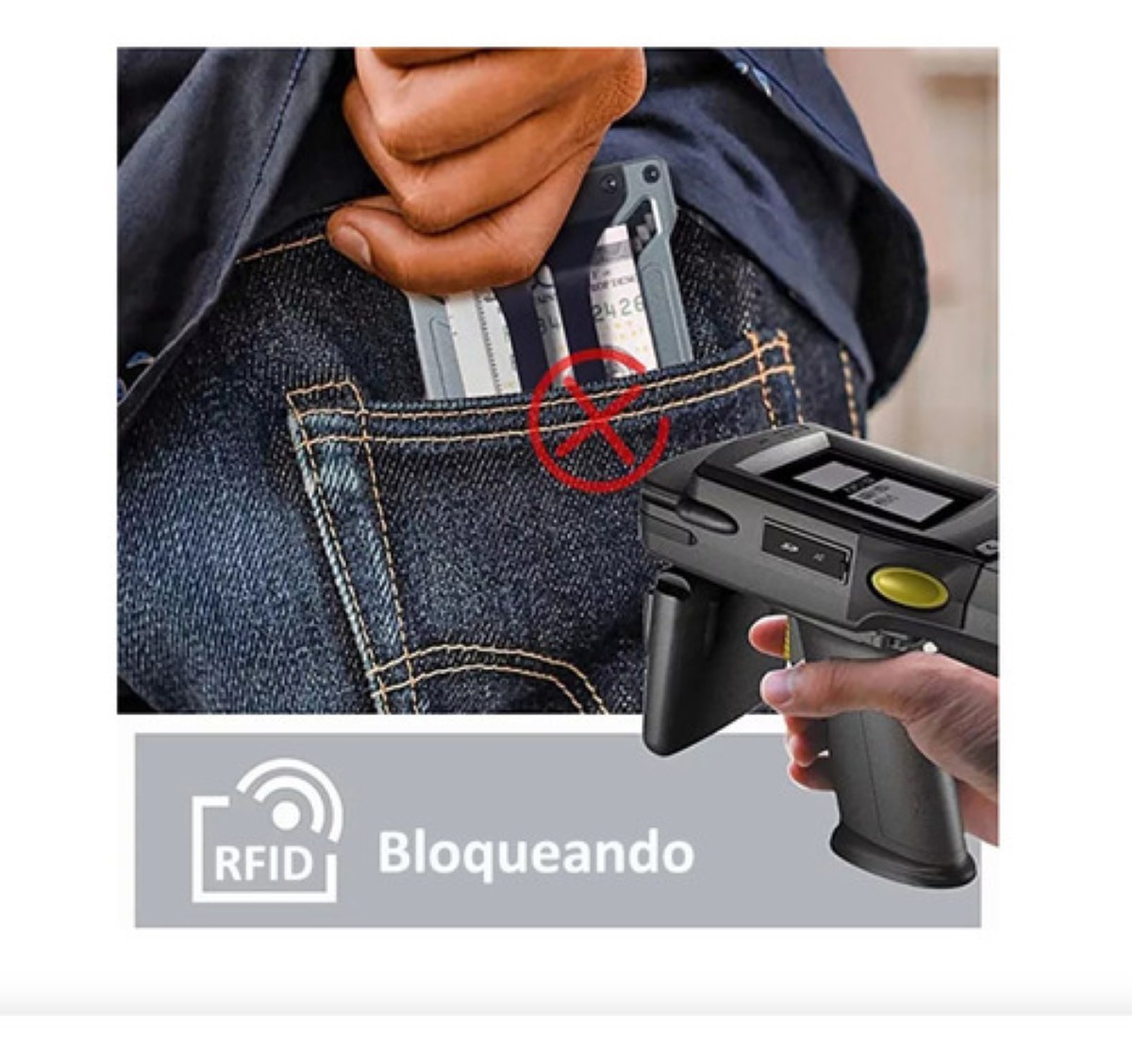 Cartera Rfid Hombre Tarjetero Billetera Fibra De Carbono Negro image number null