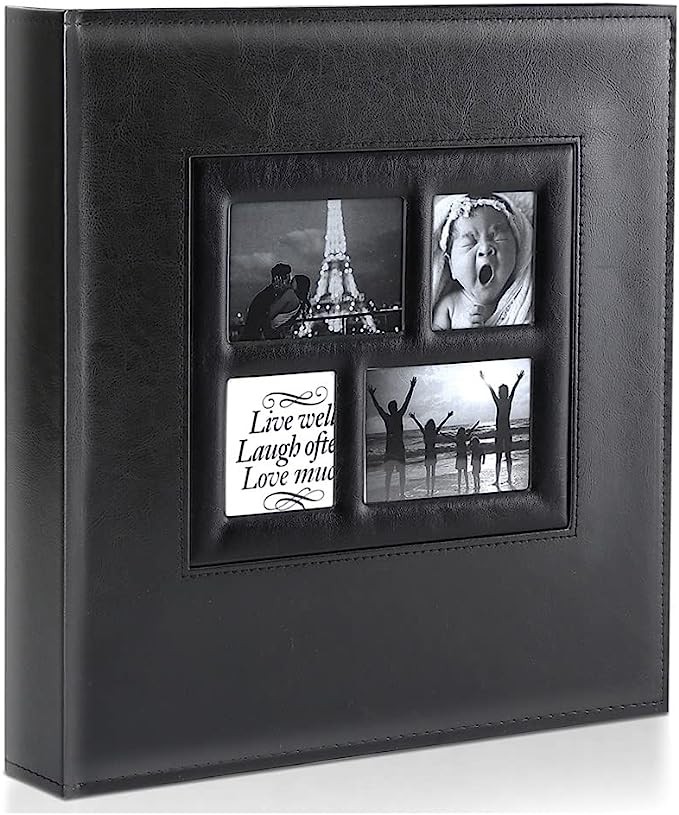 A Ywlake - &Aacute;lbum de fotos de 4 x 6 pulgadas, 500 bolsillos, capacidad extragrande, &aacute;lbumes de fotos familiares para 500 fotos horizontales y verticales, color negro. image number null
