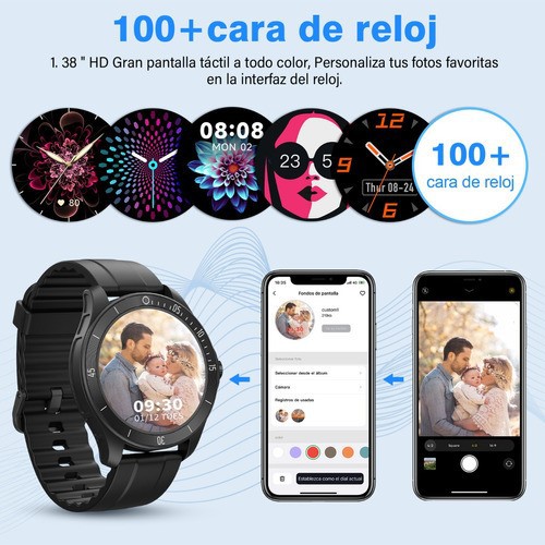 Smartwatch Hombre Reloj Inteligente Bluetooth Llamadas Alexa negro. image number null