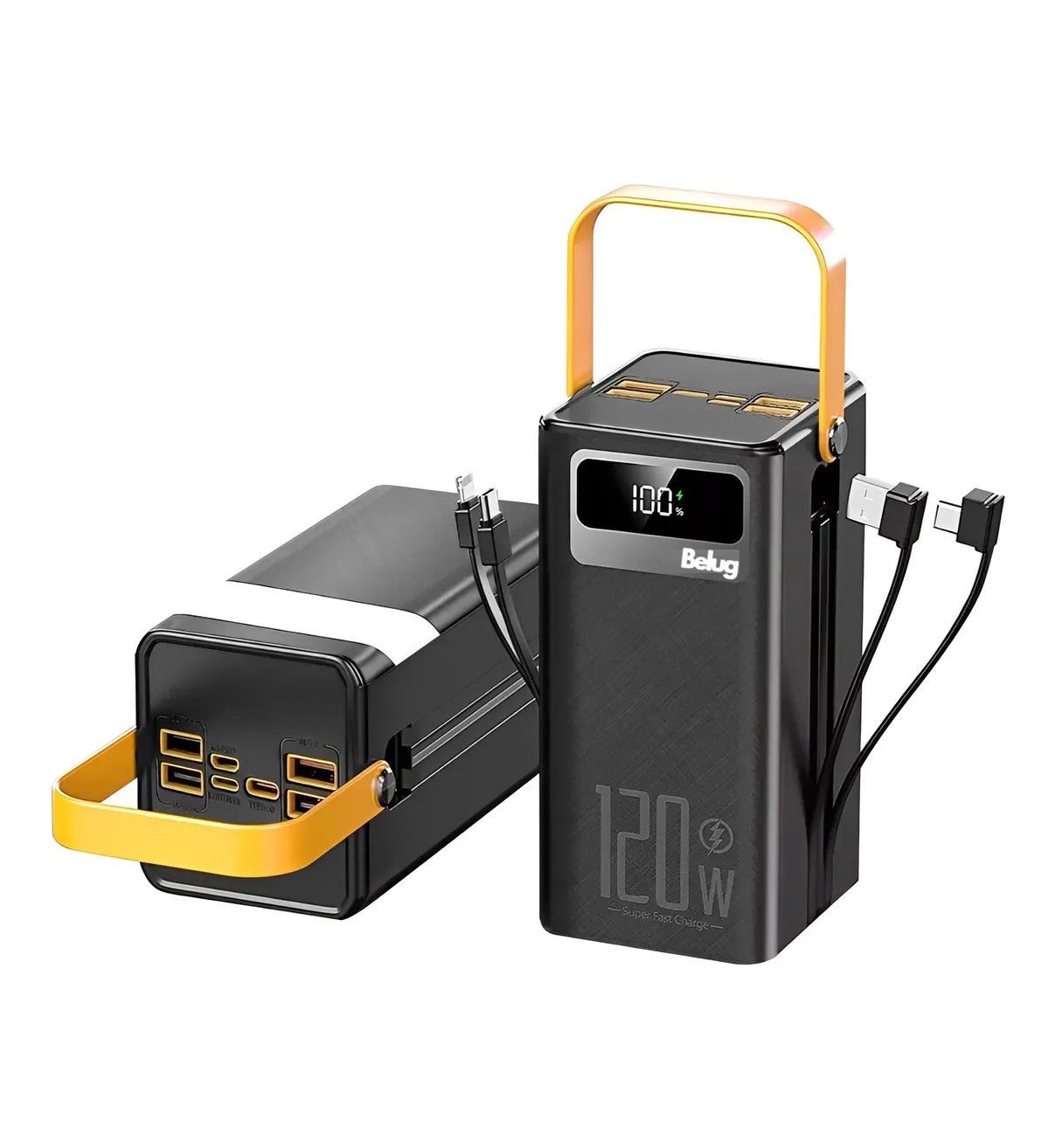 Power Bank Bater&iacute;a Port&aacute;til 50000mah Belug Cargador Ultrarr&aacute;pida Negro image number null