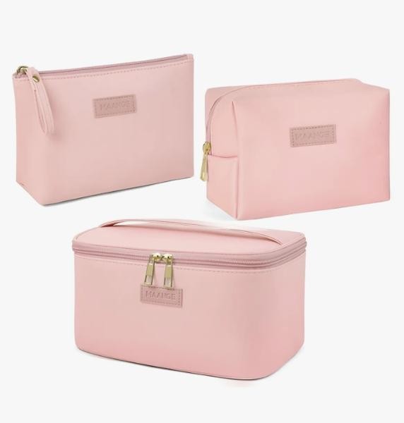 3pcs Cosmetiquera Neceser Estuches De Maquillaje Bolsa Viaje ROSA image number null