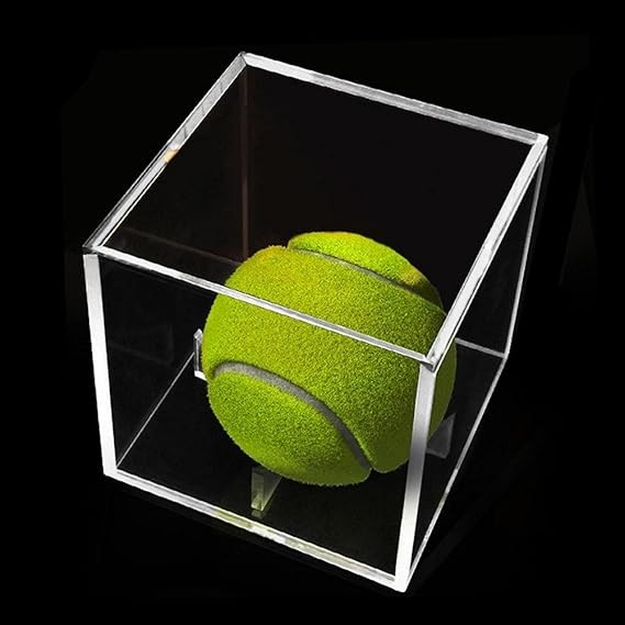 A HUSHUI Caja de b&eacute;isbol acr&iacute;lica, Vitrina de b&eacute;isbol, Caja Transparente de Pelota de Tenis de Golf para exhibici&oacute;n, Caja de Almacenamiento de Recuerdos, Soporte, protecci&oacute;n UV, a Prueba de Polvo. image number null