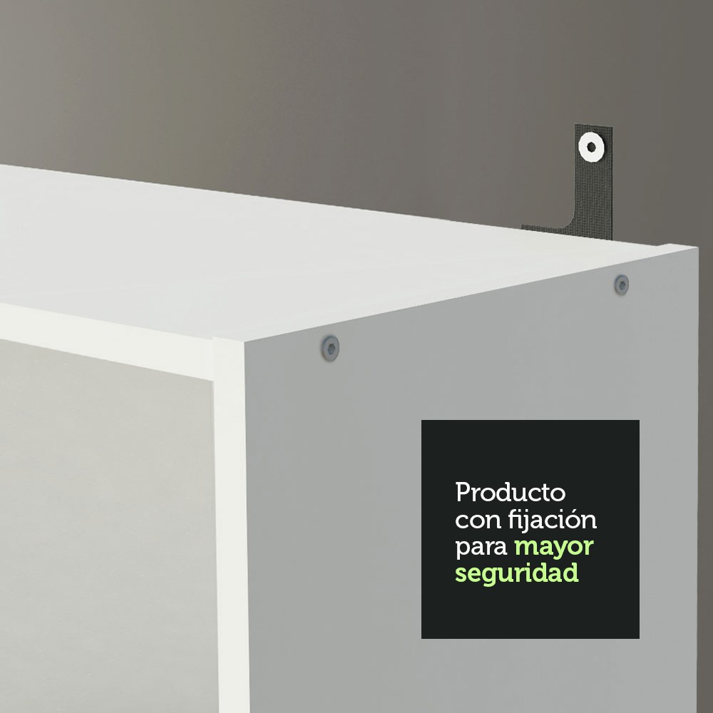 Estante Librero Organizador Madesa 6907 y 3 Nichos Blanco 1 image number null
