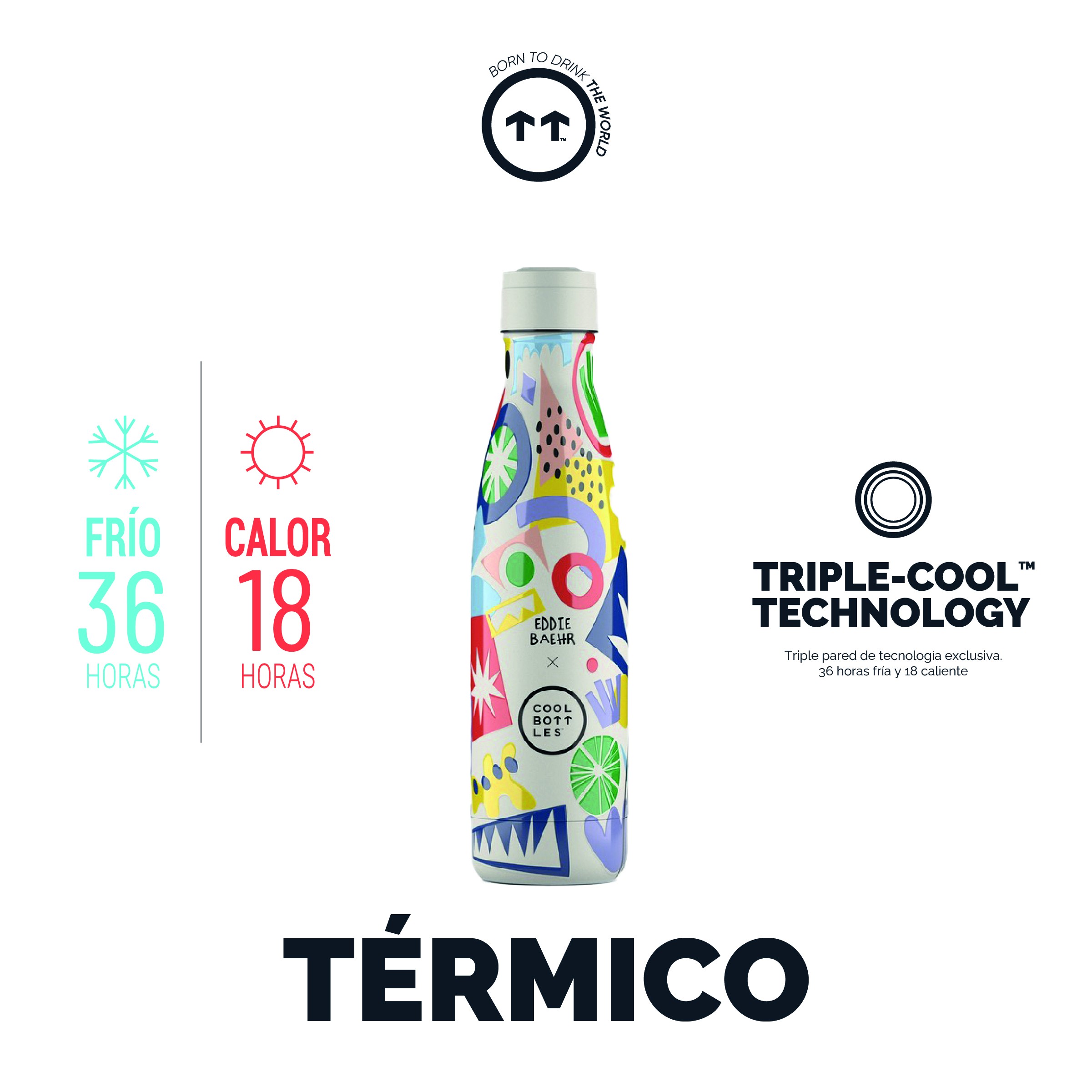 Cool Bottles Botella Termo Electric Garden 500ml by Eddie Baehr image number null
